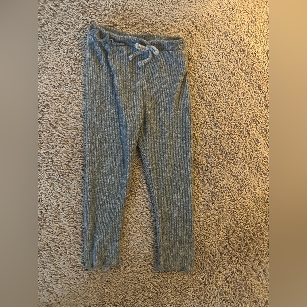 Zara toddler 2-3 grey leggings with lettuce edge
